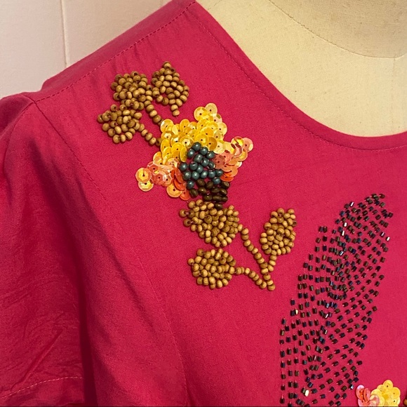 EBONY EVE | embroidered pink blouse - Picture 7 of 10